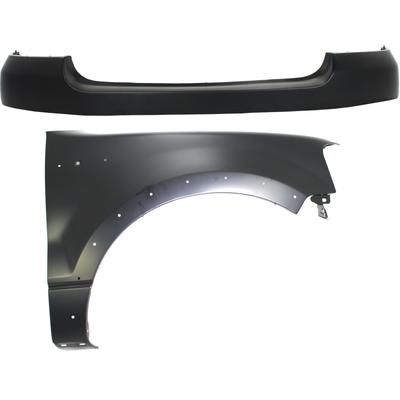 Replacement Fender Steel Primed, Front, Passenger Side, 1-year unlimited-mileage warranty KIT-112617-385