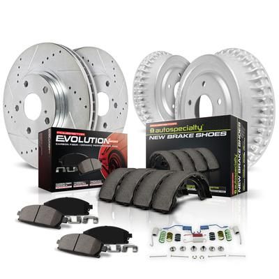 Powerstop Brake Disc & Drum Kit Z23 Evolution Sport Series, Front Rear, 3-year / 36000-mile limited warranty K15091DK