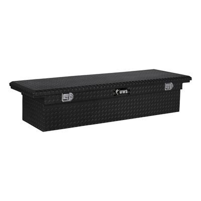 UWS Truck Tool Box Aluminum Powdercoated Black Diamond Plate Low Profile Series, EC10462