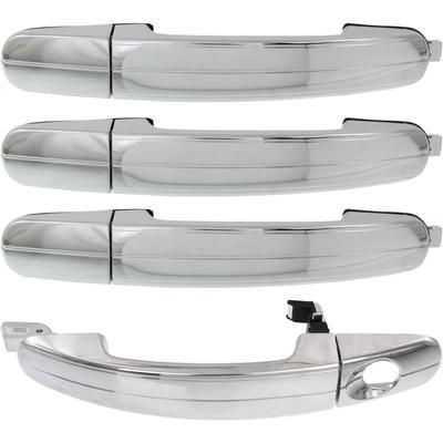 Replacement Exterior Door Handle Plastic Chrome, Front & Rear, Driver Passenger Side, SET-REPFD462197-4