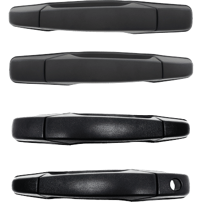 Replacement Exterior Door Handle Plastic Textured Black, Front & Rear, Driver Passenger Side, SET-REPC462383WK-4