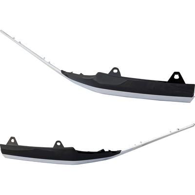 Replacement Grille Trim Painted Black, Driver & Passenger Side, 1-year unlimited-mileage warranty SET-RH02010005