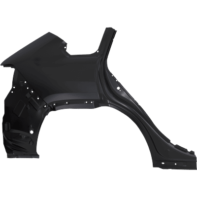 Replacement Quarter Panel Steel Black, Rear, Passenger Side, 1-year unlimited-mileage warranty RT55010005