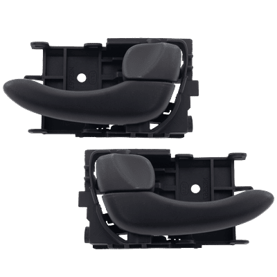 Replacement Interior Door Handle Plastic Textured Black, Front & Rear, Driver Passenger Side, SET-RN46210013