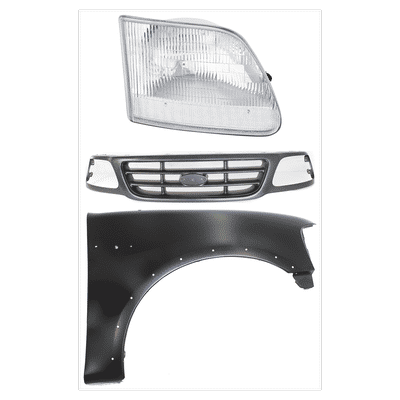 Replacement Grille Assembly Plastic Painted Gray Grille, 1-year unlimited-mileage warranty KIT-022423-97501