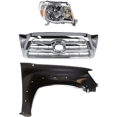 Replacement Grille Assembly Plastic Chrome Grille, 1-year unlimited-mileage warranty KIT-031323-21301