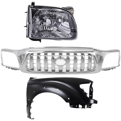Replacement Grille Assembly Plastic Chrome Grille, 1-year unlimited-mileage warranty KIT-031323-17702