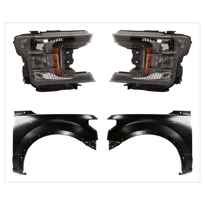 Replacement Fender Aluminum Primed, Front, Driver & Passenger Side, 1-year unlimited-mileage warranty KIT-022423-54003