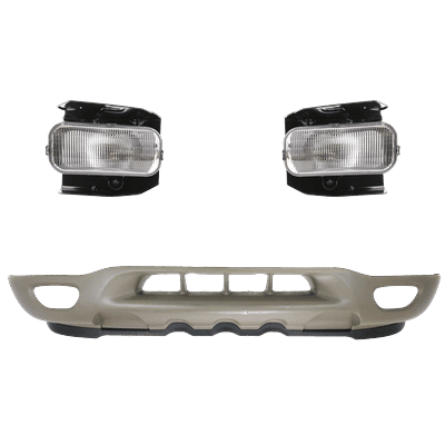 Replacement Valance Plastic Painted Beige Panel, Front, 1-year unlimited-mileage warranty KIT-091523-155