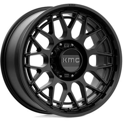KMC Wheel Aluminum Satin Black, Lifetime Limited Warranty on Structure; 1 Year Finish KM72229088718