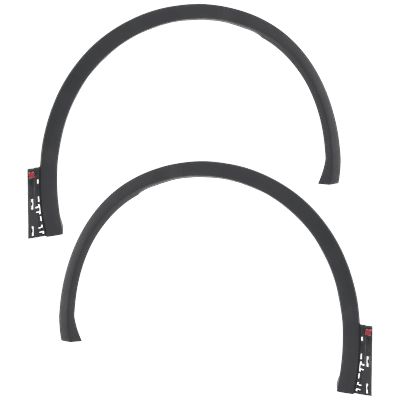 Replacement Fender Flares Plastic Textured Gray, Front, Driver & Passenger Side, 1-year unlimited-mileage warranty SET-RV22130009