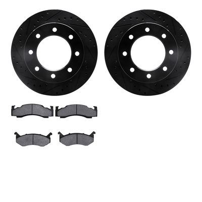 R1 Concepts Brake Disc & Pad Kit eLINE Black Rotors with Optimum OEp Pads Series, Front, 1 Year Limited Warranty WHUN1-40001