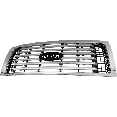 Replacement Grille Assembly Plastic Chrome Grille, 1-year unlimited-mileage warranty REPFD070117