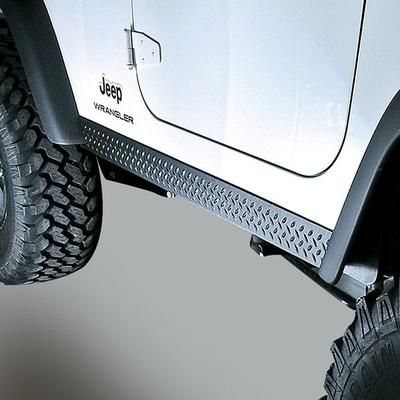 Rugged Ridge Body Armor Thermoplastic Black diamond plate Rocker Guard Guard, 5-year limited warranty 11650.05