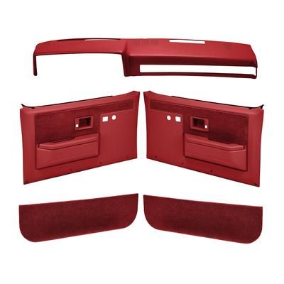 Coverlay Interior Restoration Kit ABS Plastic Red Dash Cap, Door Panel, Kick Lifetime limited warranty 18-601CL-RD