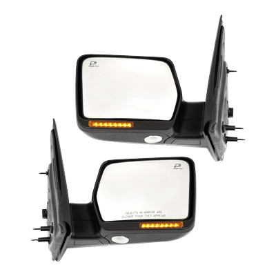 Kool Vue Mirror Textured Black, Driver & Passenger Side, 1-year limited warranty SET-FD222ER-S