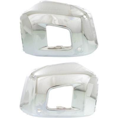 Replacement Bumper End Steel Chrome, Front, Driver & Passenger Side, 1-year unlimited-mileage warranty SET-REPT011119