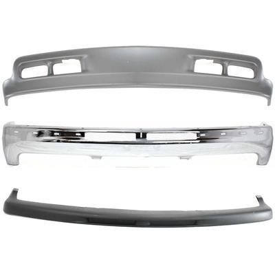 Replacement Bumper Steel Chrome, Front, 1-year unlimited-mileage warranty KIT-110916-86