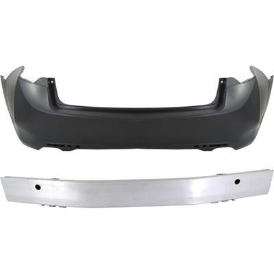 Replacement Bumper Cover Primed, Rear, 1-year unlimited-mileage warranty KIT-020117-17