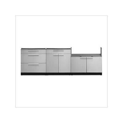 NewAge Outdoor Kitchens Stainless Steel 3-Piece Outdoor Kitchen Set (No Countertop)