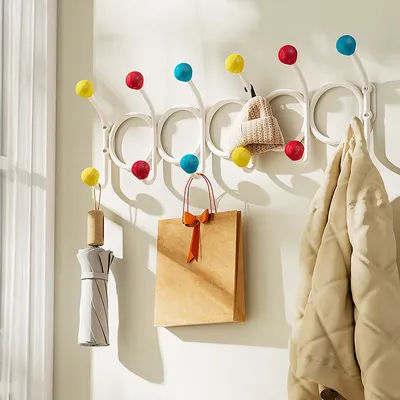 Candy Color Wall Hook Metal Clothes Hat Holder Rack Crochet Organizer Home Baby Kids Room Decoration Nursery Decor
