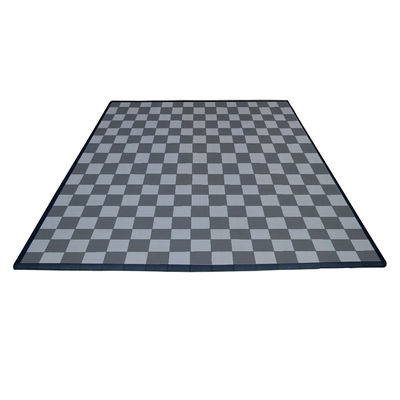 Swisstrax Double Car Garage Floor Mat In Diamondtrax Home Tiles (Checkered - Grey, Silver)