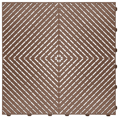Swisstrax Chocolate Brown Ribtrax Smooth Pro Garage Floor Tile (24-Pack)