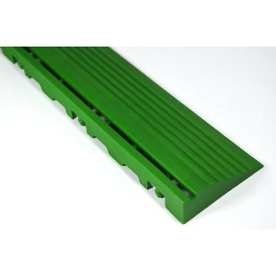 Swisstrax Turf Green Pro Series Pegged Floor Tile Edge Piece (10 Pack)