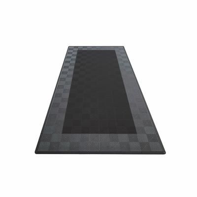 Swisstrax Single Car Garage Floor Mat In Ribtrax Pro Tiles (Border - Black, Grey)
