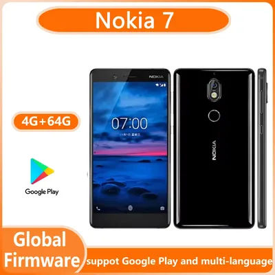 Nokia 7 4G Smartphone 5.2 Inches 4G 64G 16MP Camera Dual SIM Android Smartphone Unlocked Used Phone
