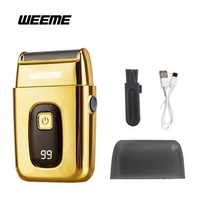 TEMU Weeme Stainless Steel Electric Razor For Men, Usb Rechargeable Lithium Battery, Led Display, Non-washable, ≤36v, > , Ideal For Travel & Use
