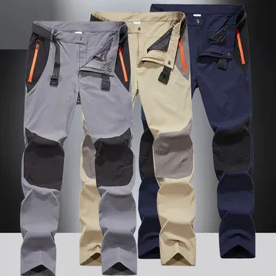 2025 New Summer Men Pants Hiking Camping Climbing Fishing Outdoor Trekking Tech Quick Dry Waterproof Trousers Mountain Travel