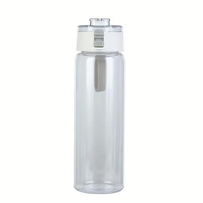 TEMU 1pc Clear Portable Water Bottle, Leakproof Pc Material Sports For Gym, Outdoor Activities, And Travel