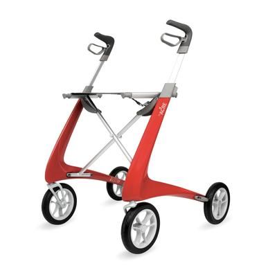 BYACRE Carbon Fiber Rollator with 18.5" W x 24" H Comfort Seat, Red, 1 EA (BYA100LGR)