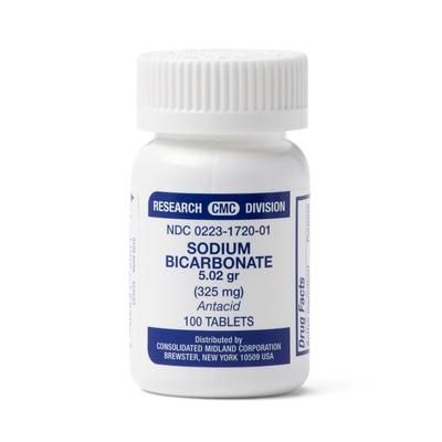 CONSOLIDATED MIDLAND CORPORATION Sodium Bicarbonate, 5 g (325 mg) Tablet, 100/Bottle, 1 BT (OTC172001)