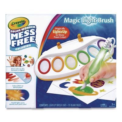 Crayola Color Wonder Magic Light Brush with (6) Color Wonder Paints and (18) Blank Color Wonder Paper Sheets (CYO757130)
