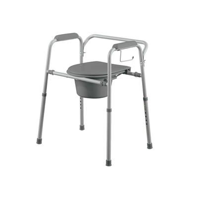Medline Knockdown Steel Bedside Commode, 1 EA (MDS89664KD)