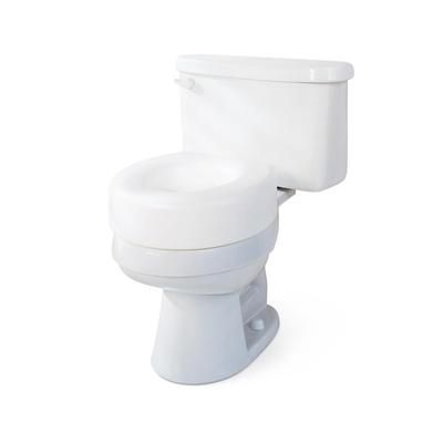 Medline 5" Economy Toilet Seat Riser, No Lock, 400 lb. Weight Capacity, 1/CS (G4-500RX1)
