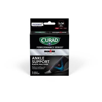 Curad Performance Series IRONMAN Elastic Pull-Over Ankle Support, Size S/M, 4/CS (CURIM26100SM)
