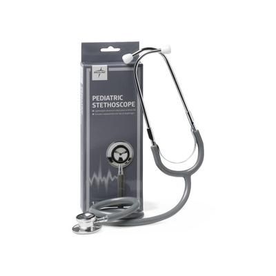 Medline Dual-Head Pediatric Stethoscope, Gray, 1 EA (MDS9557)