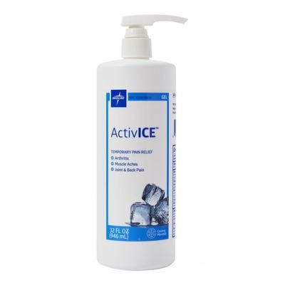 Medline ActivICE Topical Pain Reliever, 32 oz. Gel Pump Bottle, 1 EA (MDSAICE32H)