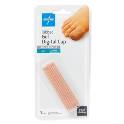Medline Gel Ribbed Digital Cap, Size S/M, 1 EA (POD14203)
