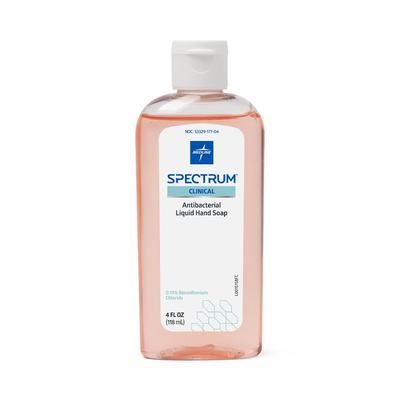 Medline Spectrum Clinical Antibacterial Liquid Hand Soap with 13% BZK, Personal Carry, 4 oz., 1 EA (HHABSP04H)