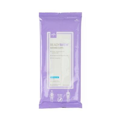 Medline ReadyBath Total Body Cleansing Standard Weight Wash Cloth, Fragrance Free, 5/Pack, 150/CS (MSC095307)