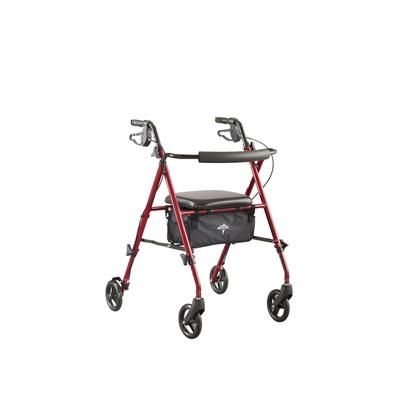 Medline Superlight Aluminum Rollator, Red, 1 EA (MDS86825SLR)