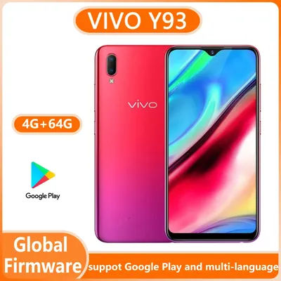 VIVO Y93 Smartphone Global firmware 4GB RAM 64GB ROM Android 8.1 6.2'' 13MP+2.0MP Camera Dual SIM used phone