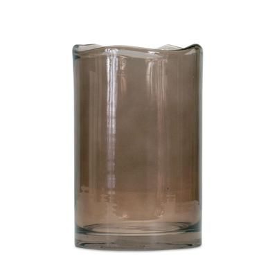 Vase 5"D x 8"H Glass by Melrose in Grey