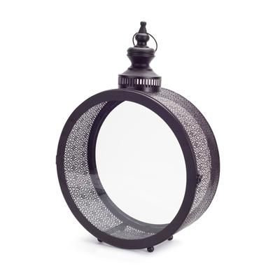Lantern 22"H Metal/Glass by Melrose in Black