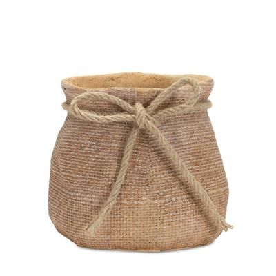 Container 7"L x 6.25"H Cement by Melrose in Brown