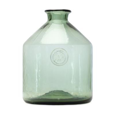 Vase 7"D x 9"H Glass by Melrose in Green